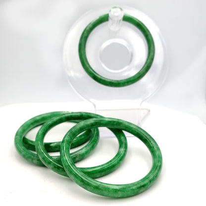 Yingmart 38-46mm Baby Size Green Natural Jadeite Jade Bangle Bracelet, Real Gemstone Bracelet, Vintage Jewelry, Birthday Gift