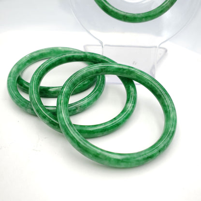 Yingmart 38-46mm Baby Size Green Natural Jadeite Jade Bangle Bracelet, Real Gemstone Bracelet, Vintage Jewelry, Birthday Gift
