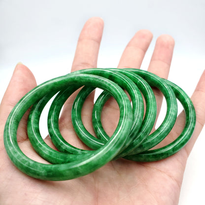 Yingmart 38-46mm Baby Size Green Natural Jadeite Jade Bangle Bracelet, Real Gemstone Bracelet, Vintage Jewelry, Birthday Gift