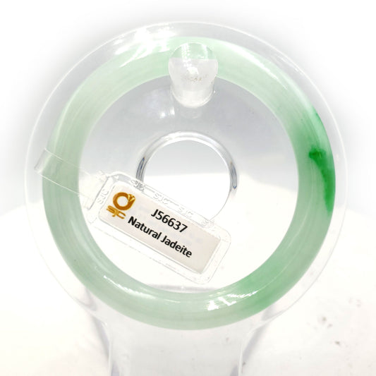 Yingmart 52mm Certified Natural  White with Stunning Green Spots Green Spots, Real Gemstone Bracelet, Vintage Jewelry, Gift for her