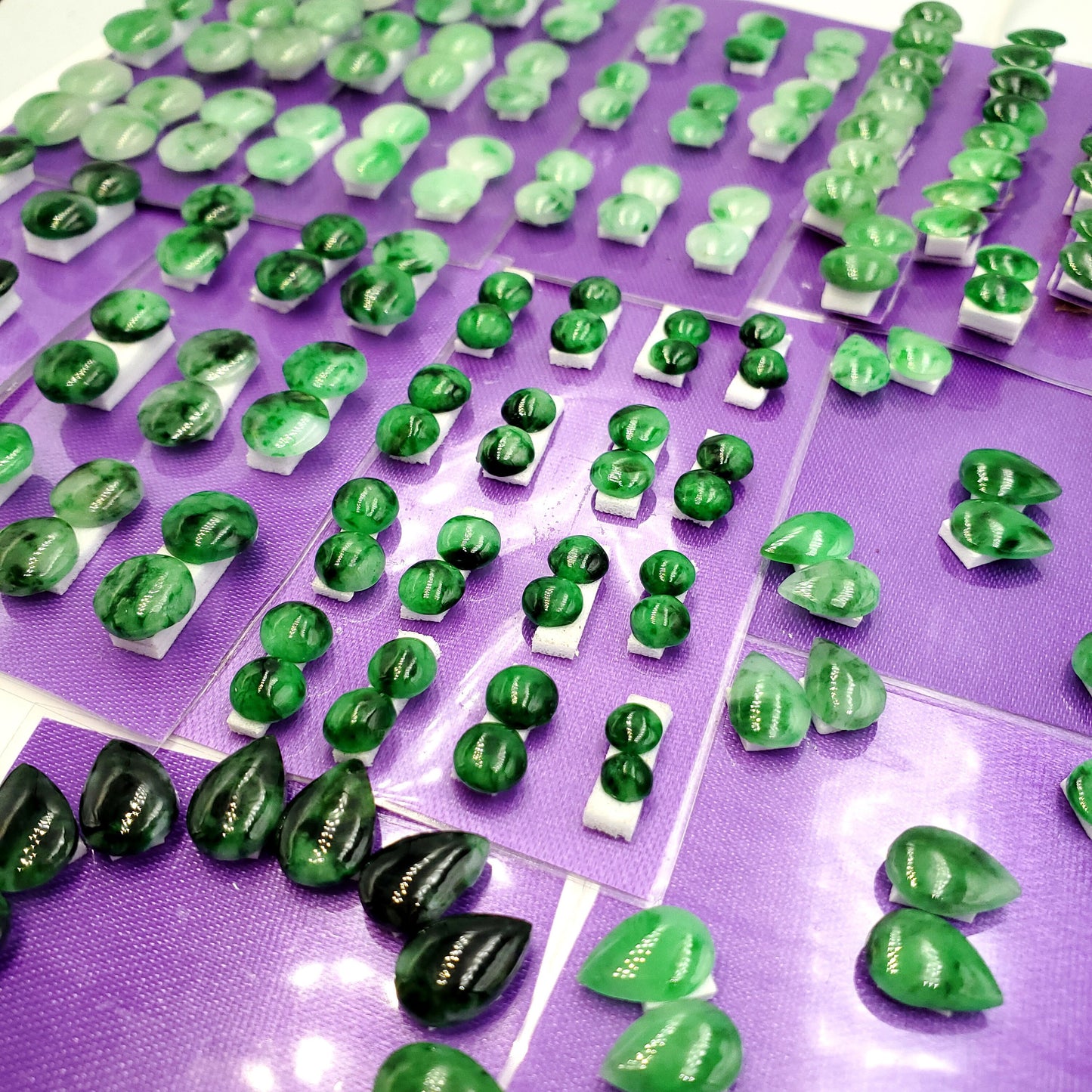 Yingmart Pairs of Green natural Jade stone Charm Circle Face Ring, Earring Pendant Necklace, Earring, Decoration, Good Luck Pendant