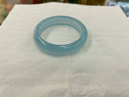 Yingmart 48mm-59mm Natural Dark Blue Aquamarine Bangle Bracelet, Real Gemstone, High Quality Jewelry