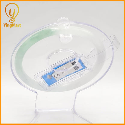 YingCollection 58mm PNJ Certified Natural Color Green With Black Brown Spot Jadeite Jade Bangle Bracelet, Real Gemstone, Jewelry