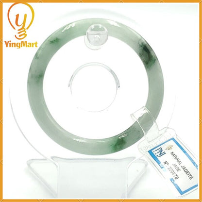 Natural Color Jade Bangle 50mm PNJ220870 Certified Green White To Green, Grey White, Brown Jadeite Jade Bangle Bracelet for Mothers day gift