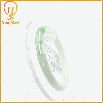 Jadeite Bangle Certified 51mm PNJ189783 | Natural Color Green White to Green Jade Bracelet for Men, Women, Grandma, Sister – Mother's day
