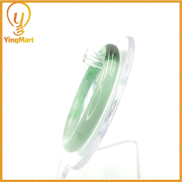 Yingmart Green Jadeite Bangle Certified 51mm PNJ189799 | Natural Color Black Brown Spot Jade Bracelet for Men, Women, Grandma, Sister