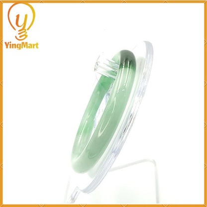 Yingmart Green Jadeite Bangle Certified 51mm PNJ189799 | Natural Color Black Brown Spot Jade Bracelet for Men, Women, Grandma, Sister