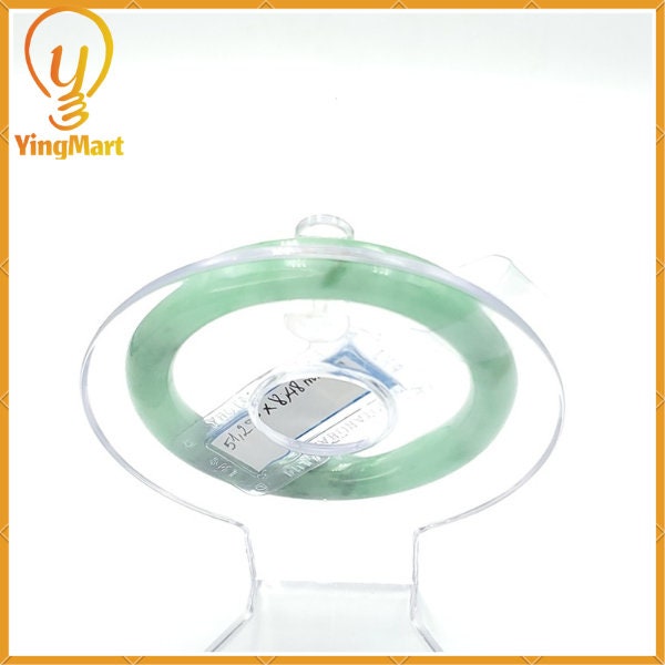 Jade Jadeite Bangle 51mm PNJ168883 | Yingmart Natural Color Light To Medium Green, Black Spots Jade Bracelet for Men, Mother, Grandma,Sister