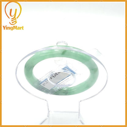 Jade Jadeite Bangle 51mm PNJ168883 | Yingmart Natural Color Light To Medium Green, Black Spots Jade Bracelet for Men, Mother, Grandma,Sister