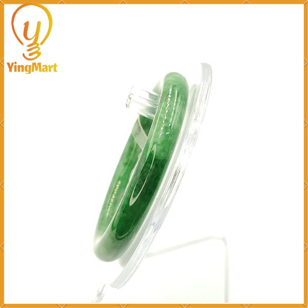 Natural Color Jade Jadeite Bangle 51mm PNJ133158 | Greyish Green To Green Jade Bracelet for Men, Women, Grandma, Sister – Mother days gift