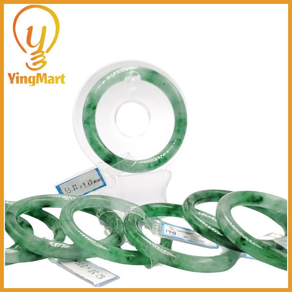 Certified 47-75mm PNJ Jade Bangle Bracelet, Natural Color Green Jade Jewelry for Men, Women, Grandmother, Sister – Timeless Style & Elegance