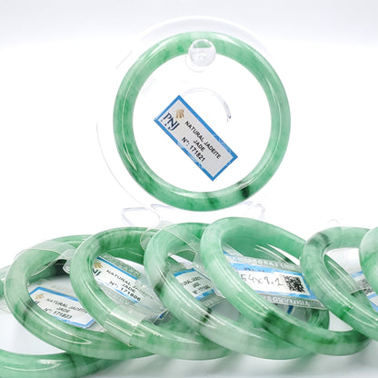 Certified 47-75mm PNJ Jade Bangle Bracelet, Natural Color Green Jade Jewelry for Men, Women, Grandmother, Sister – Timeless Style & Elegance