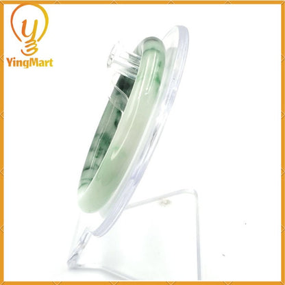 Yingmart 52mm PNJ220853 Certified Natural Color Green With Black Brown Spot Jadeite Jade Bangle Bracelet, Real Gemstone, Jewelry