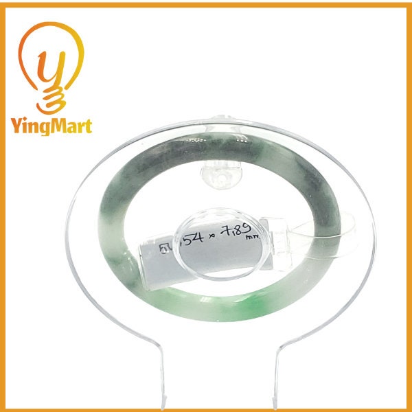 Natural Color Jadeite Jade Bangle 50mm PNJ220881 |  Green Black Brown Spot Jade Bracelet for Men, Mother, Grandma, Sister – Mother days gift