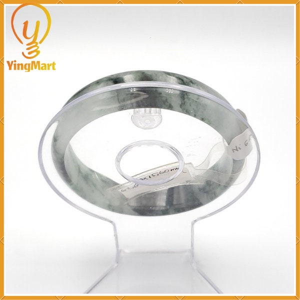 YingCollection 62mm PNJ143088 Certified Natural Color With Black Brown Spot Jadeite Jade Bangle Bracelet, Real Gemstone, Jewelry