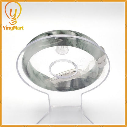 YingCollection 62mm PNJ143088 Certified Natural Color With Black Brown Spot Jadeite Jade Bangle Bracelet, Real Gemstone, Jewelry