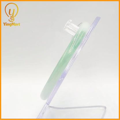 YingCollection 58mm PNJ Certified Natural Color Green With Black Brown Spot Jadeite Jade Bangle Bracelet, Real Gemstone, Jewelry