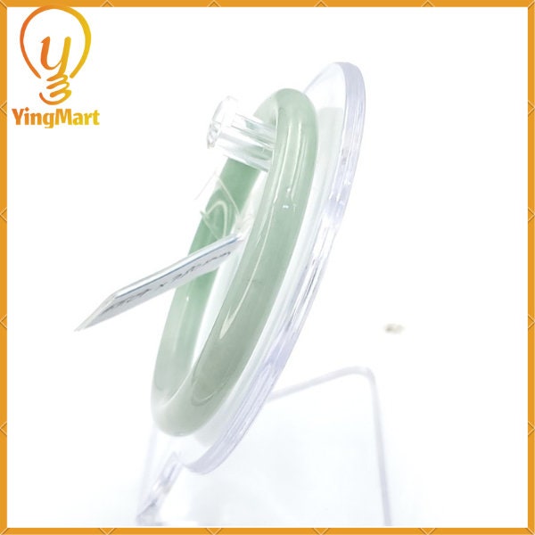 YingCollection 55mm PNJ220852 Certified Natural Color Green With Black Brown Spot Jadeite Jade Bangle Bracelet, Real Gemstone, Jewelry