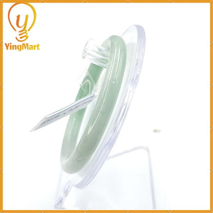 YingCollection 55mm PNJ220852 Certified Natural Color Green With Black Brown Spot Jadeite Jade Bangle Bracelet, Real Gemstone, Jewelry