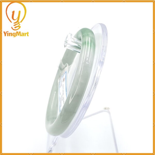 YingCollection 59mm PNJ220859 Certified Natural Color Green With Black Brown Spot Jadeite Jade Bangle Bracelet, Real Gemstone, Jewelry