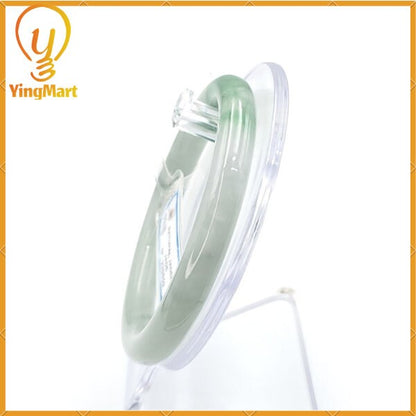 YingCollection 59mm PNJ220859 Certified Natural Color Green With Black Brown Spot Jadeite Jade Bangle Bracelet, Real Gemstone, Jewelry