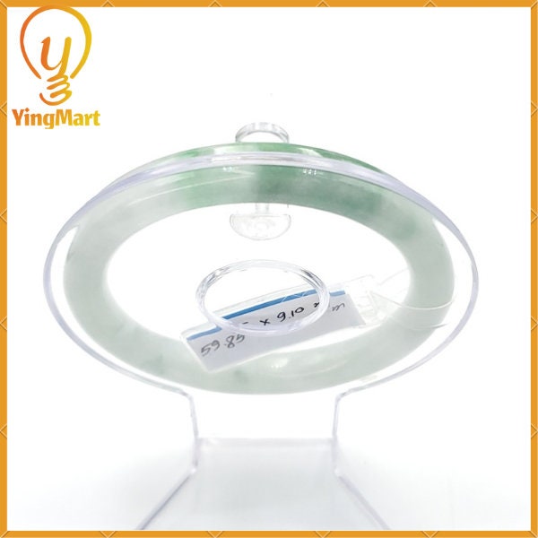 YingCollection 59mm PNJ220859 Certified Natural Color Green With Black Brown Spot Jadeite Jade Bangle Bracelet, Real Gemstone, Jewelry