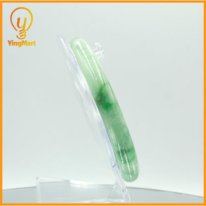 YingCollection 69mm SJC 57635 Certified Natural Color Green With Black Brown Spot Jadeite Jade Bangle Bracelet, Real Gemstone, Jewelry