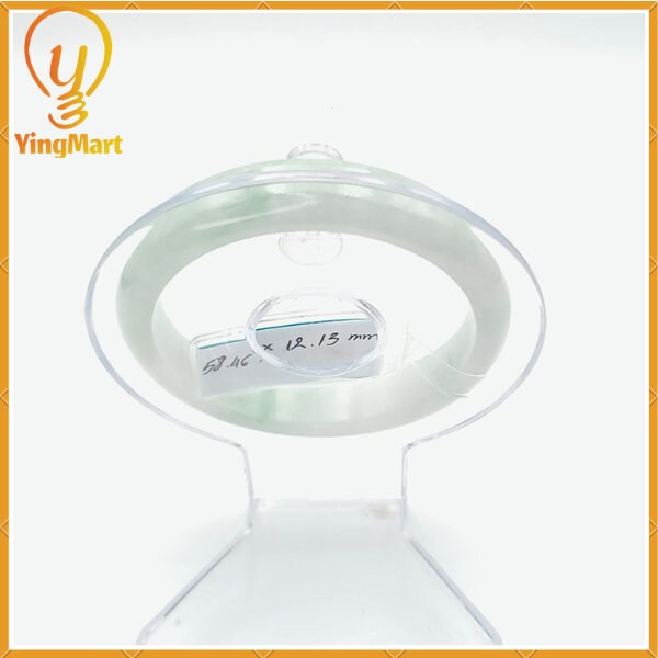 YingCollection 58mm PNJ220829 Certified Natural Color Green With Black Brown Spot Jadeite Jade Bangle Bracelet, Real Gemstone, Jewelry