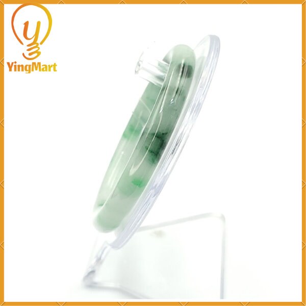 YingCollection 56mm PNJ220845 Certified Natural Color Green With Black Brown Spot Jadeite Jade Bangle Bracelet, Real Gemstone, Jewelry