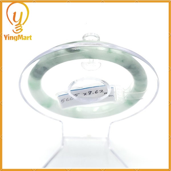 YingCollection 56mm PNJ220845 Certified Natural Color Green With Black Brown Spot Jadeite Jade Bangle Bracelet, Real Gemstone, Jewelry