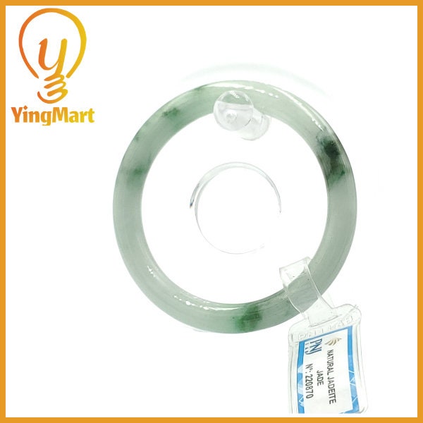 Natural Color Jade Bangle 50mm PNJ220870 Certified Green White To Green, Grey White, Brown Jadeite Jade Bangle Bracelet for Mothers day gift