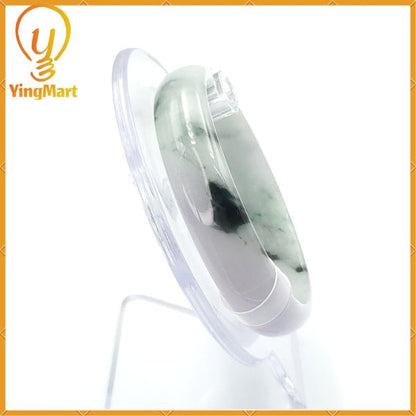 YingCollection 58mm PNJ221616 Certified Natural Color Green With Black Brown Spot Jadeite Jade Bangle Bracelet, Real Gemstone, Jewelry