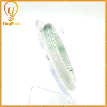 YingCollection 58mm PNJ221604 Certified Natural Color Green With Black Brown Spot Jadeite Jade Bangle Bracelet, Real Gemstone, Jewelry