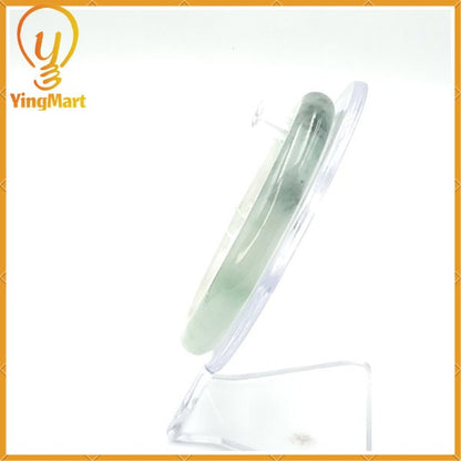YingCollection 58mm PNJ221604 Certified Natural Color Green With Black Brown Spot Jadeite Jade Bangle Bracelet, Real Gemstone, Jewelry