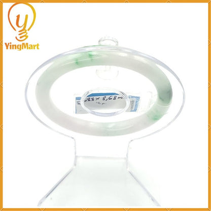 YingCollection 56mm PNJ222544 Certified Natural Color Green With Black Brown Spot Jadeite Jade Bangle Bracelet, Real Gemstone, Jewelry