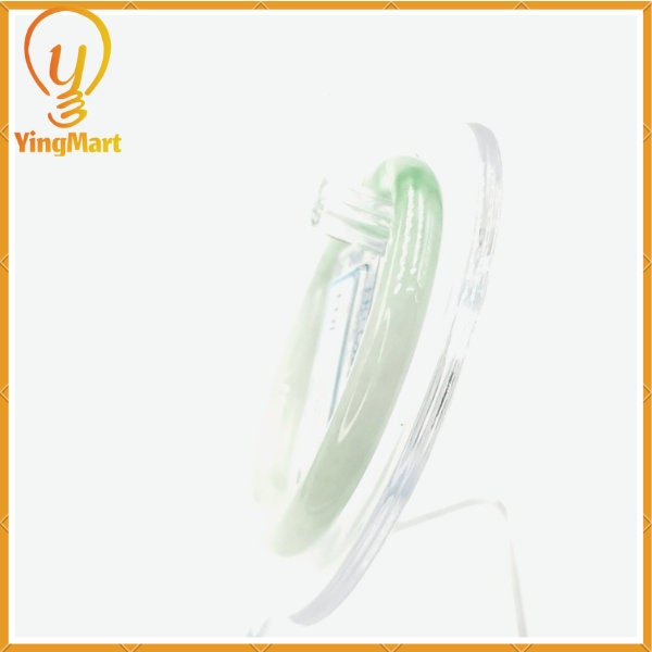 Jadeite Bangle Certified 51mm PNJ189783 | Natural Color Green White to Green Jade Bracelet for Men, Women, Grandma, Sister – Mother's day