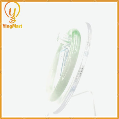 Jadeite Bangle Certified 51mm PNJ189783 | Natural Color Green White to Green Jade Bracelet for Men, Women, Grandma, Sister – Mother's day