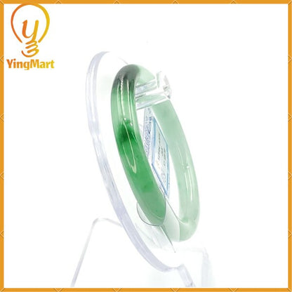 Yingmart Green Jadeite Bangle Certified 51mm PNJ189799 | Natural Color Black Brown Spot Jade Bracelet for Men, Women, Grandma, Sister