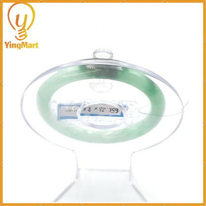 Yingmart Green Jadeite Bangle Certified 51mm PNJ189799 | Natural Color Black Brown Spot Jade Bracelet for Men, Women, Grandma, Sister