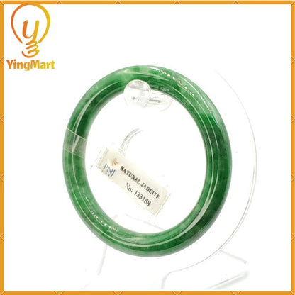 Natural Color Jade Jadeite Bangle 51mm PNJ133158 | Greyish Green To Green Jade Bracelet for Men, Women, Grandma, Sister – Mother days gift