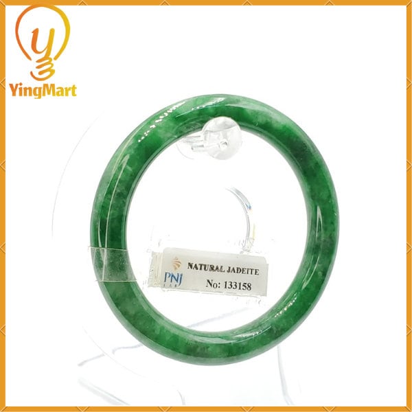 Natural Color Jade Jadeite Bangle 51mm PNJ133158 | Greyish Green To Green Jade Bracelet for Men, Women, Grandma, Sister – Mother days gift