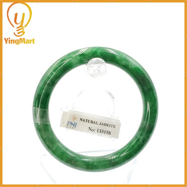 Natural Color Jade Jadeite Bangle 51mm PNJ133158 | Greyish Green To Green Jade Bracelet for Men, Women, Grandma, Sister – Mother days gift