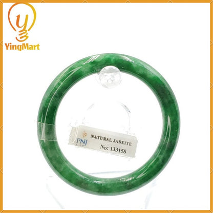 Natural Color Jade Jadeite Bangle 51mm PNJ133158 | Greyish Green To Green Jade Bracelet for Men, Women, Grandma, Sister – Mother days gift