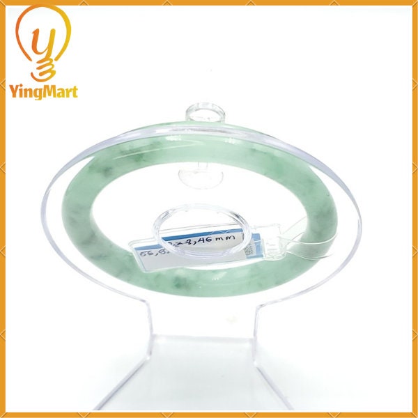 YingCollection 56mm PNJ222551 Certified Natural Color Green With Black Brown Spot Jadeite Jade Bangle Bracelet, Real Gemstone, Jewelry