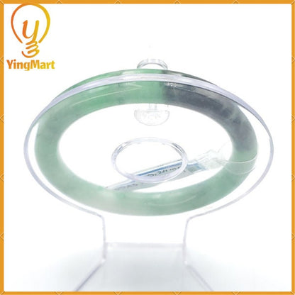 YingCollection 59mm PNJ222555 Certified Natural Color Green With Black Brown Spot Jadeite Jade Bangle Bracelet, Real Gemstone, Jewelry