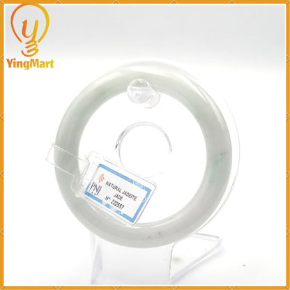 YingCollection 56mm PNJ222557 Certified Natural Color With Black Brown Spot Jadeite Jade Bangle Bracelet, Real Gemstone, Jewelry