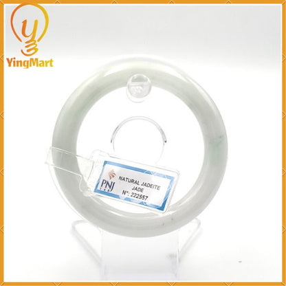 YingCollection 56mm PNJ222557 Certified Natural Color With Black Brown Spot Jadeite Jade Bangle Bracelet, Real Gemstone, Jewelry