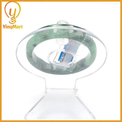 Yingmart 52mm PNJ217389 Certified Natural Color Green With Black Brown Spot Jadeite Jade Bangle Bracelet, Real Gemstone, Jewelry