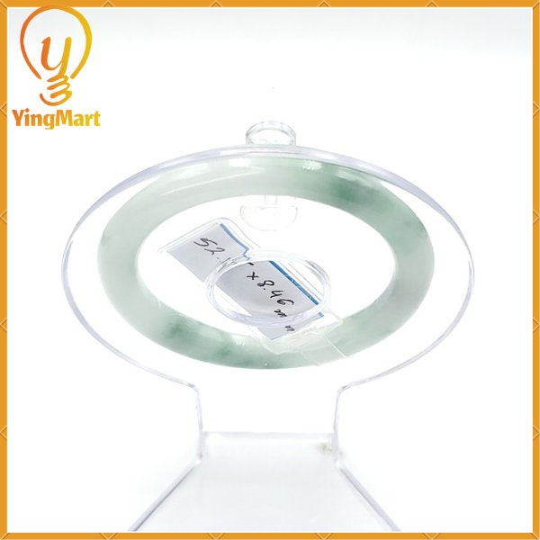 Yingmart 52mm PNJ220849 Certified Natural Color Green With Black Brown Spot Jadeite Jade Bangle Bracelet, Real Gemstone, Jewelry