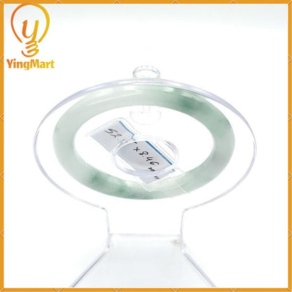 Yingmart 52mm PNJ220849 Certified Natural Color Green With Black Brown Spot Jadeite Jade Bangle Bracelet, Real Gemstone, Jewelry
